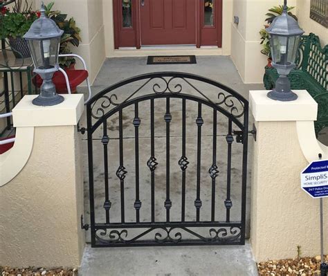 Antique Style Metal Entry Gate Custom 36t X 36w Donovan Wrought Iron Gate Yard Or Garden