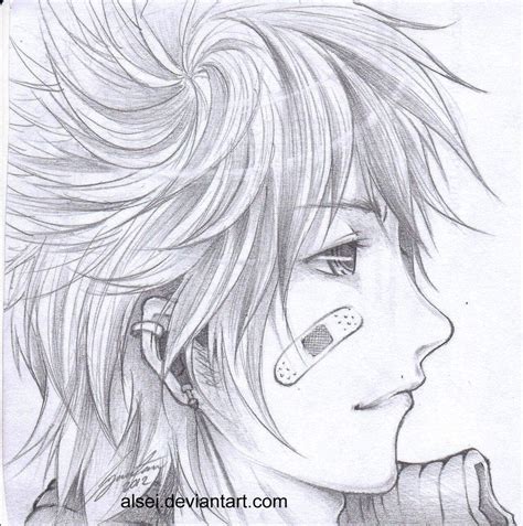 Anime Boy Side Profile Observe And Compare How The Different Spaces Of