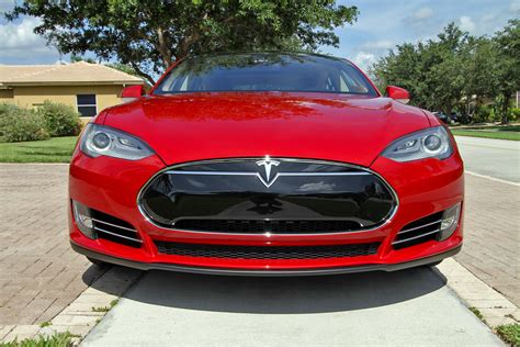 2013 Tesla Model S P85 Multi Coat Red Pictures Drag