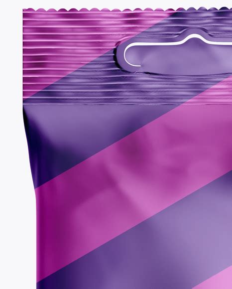 Download Matte Metallic Wet Wipes Pack Mockup - Front View in Flow ...