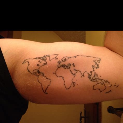 World Tattoo Tatuaje Mapamundi Tatuajes Mapamundi