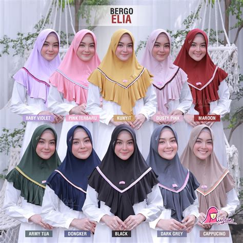 Bergo Elia Pusat Jilbab Cantik Hijab Instan Terbaru Miulan