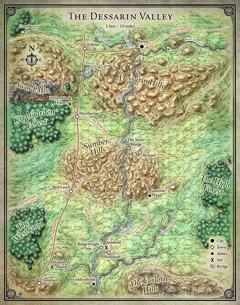 Dessarin Valley Map Edited For Early Player Knowledge Fantasy World