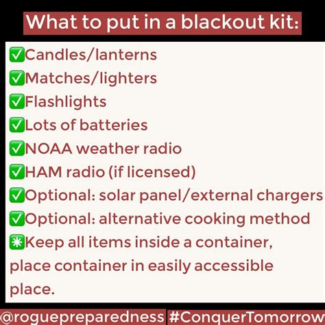 Emergency & Disaster Preparedness Training - Rogue Preparedness | Blackout kits, Disaster 