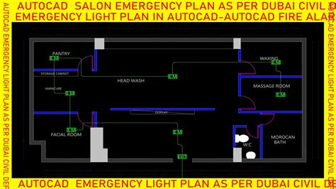 Autocad Emergency Light Plan Emergency Light Fire Alarm Plan In
