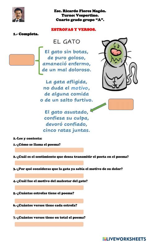 Versos Y Estrofas Worksheet Guided Reading Teaching Teachers