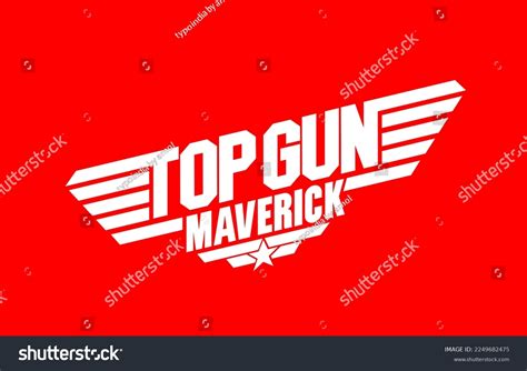 Top Gun Maverick Typography Monogram Topgun Stock Vector Royalty Free