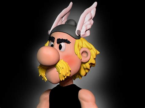asterix bust 3d model 3d printable cgtrader