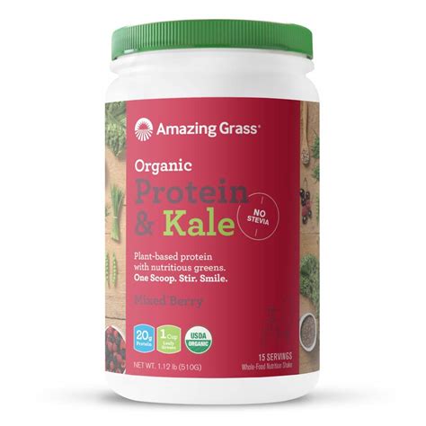 Amazing grass' organic kale powder is a convenient way to boost your. Amazing Grass Organic Vegan Protein & Kale Powder: 20g of ...