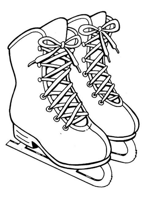 Ice Skate Coloring Page