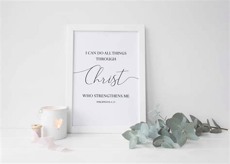 Printable Wall Arti Can Do All Things Through Christ Who Etsy