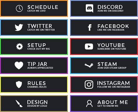 100 Free Twitch Panel Template Updated Twitch Overlay Template