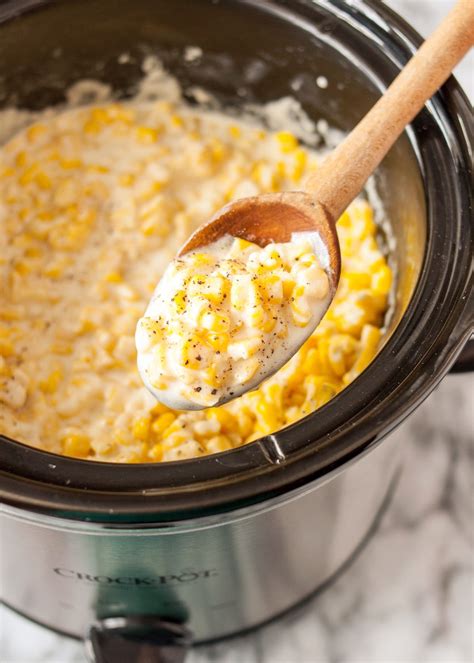 How To Make Creamed Corn In The Slow Cooker Recipe Slow Cooker Creamed Corn Corn Recipes