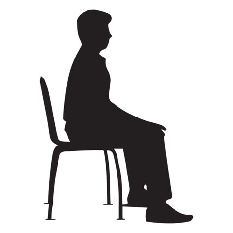 Man Sitting On Chair Silhouette Transparent Png And Svg Vector File