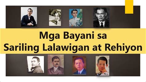 Mga Bayani Sa Sariling Lalawigan At Rehiyon Gitnang Luzon Youtube