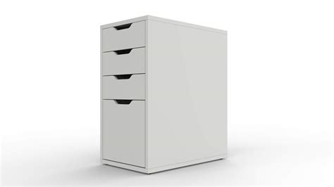 Ikea Alex Drawer Unit White With Drawers D Model By Rzo