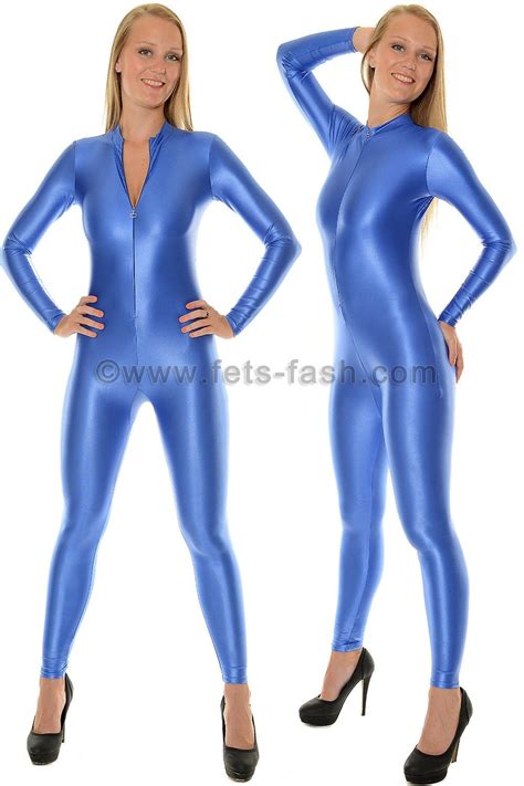 80s Workout Clothes Lycra Spandex Female Domination Dominatrix Skin Tight Catsuit Royal