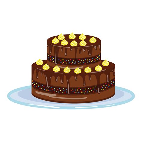 Black Chocolate Cake Icon Cartoon Vector Happy Birthday 14360061