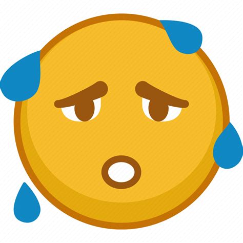 Emoji Emoticon Smile Sweating Emoticons Emotion Expression Icon