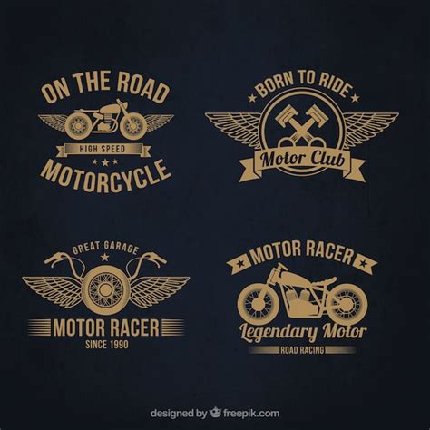 Logotipos De Motocicletas Descargar Vectores Premium