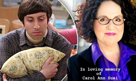 The Big Bang Theorys Touching Tribute To Carol Ann Susi Daily Mail