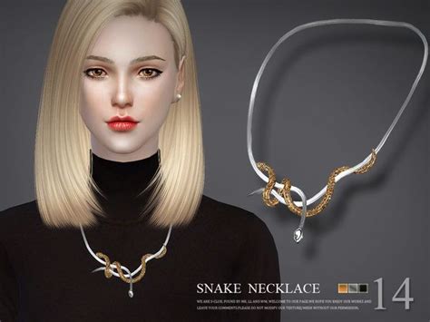 S Club Ll Ts4 Necklace N14 Snake Jewelry Snake Necklace Animal