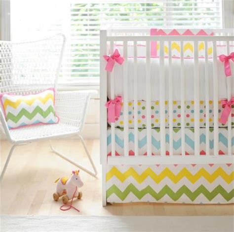 We settled on yellow and grey. Chevron Crib Bedding Roundup - Project Nursery