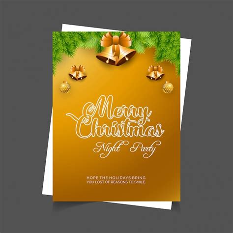 Premium Vector Christmas Card Design With Elegant Design