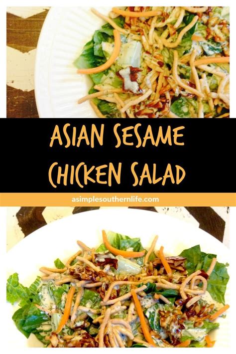 Asian Sesame Chicken Salad Chicken Salad Main Dish Salads Sesame