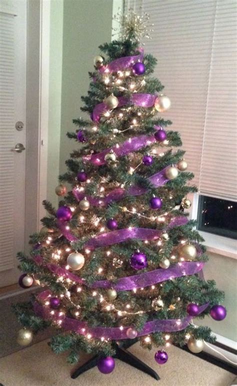 The ribbon, which i found on amazon, really. 35 Purple Christmas Tree Decorations Ideas You Can't Miss ...