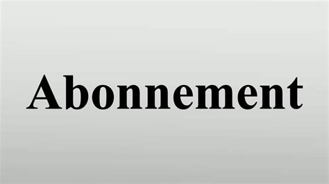 Abonnement Youtube