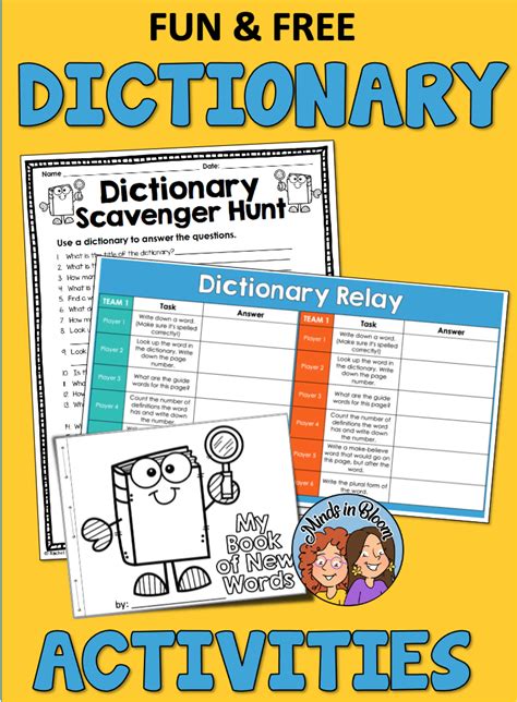 10 Fun Activities For Dictionary Skills Minds In Bloom