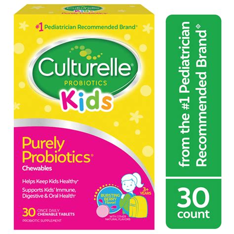 Culturelle Kids Probiotic Chewable Tablets Digestive Immune And Oral