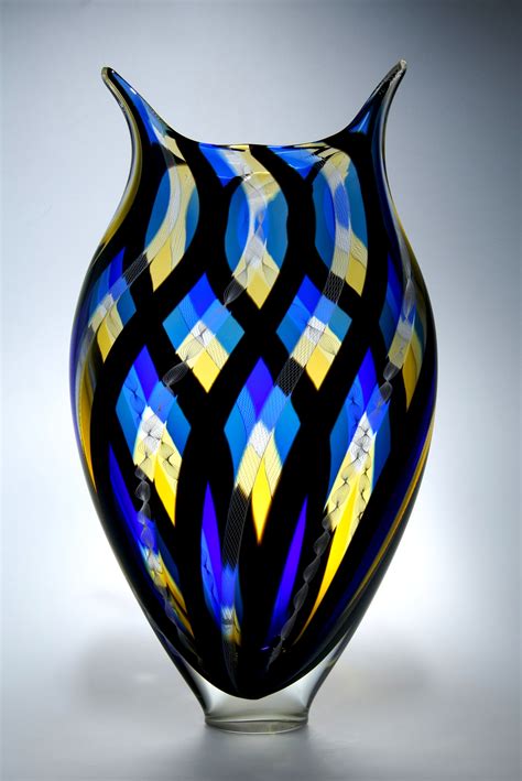 Woven Foglio By David Patchen Art Glass Vessel Artful Home