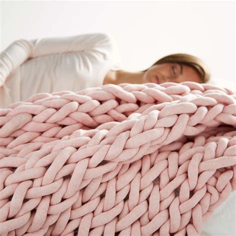 Loops And Threads® Wild And Free™ Blush Arm Knit Chunky Blanket Chunky Knit Blanket Diy Chunky