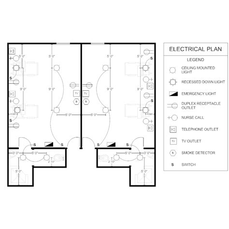 Collection of most popular forms in a given sphere. Electrical Plan - Patient Room