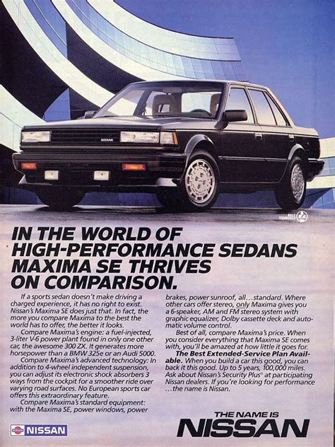 Nissan Maxima How Far Weve Come Since 1986 Maximas Of This Era Were