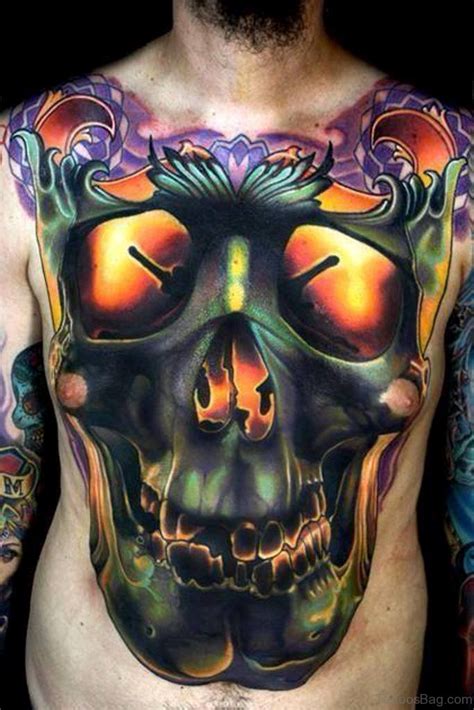 70 Stunning Skull Tattoos On Chest Tattoo Designs