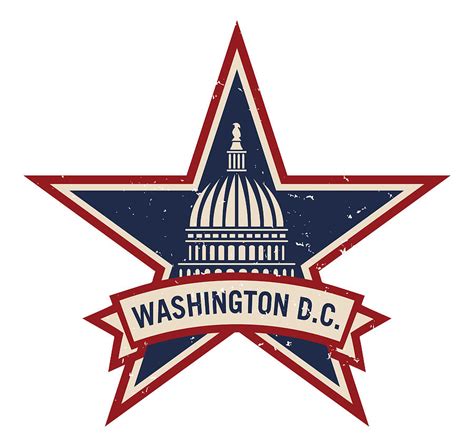 Washington Dc Vintage Style Logo Digital Art By Jeff Hobrath Pixels
