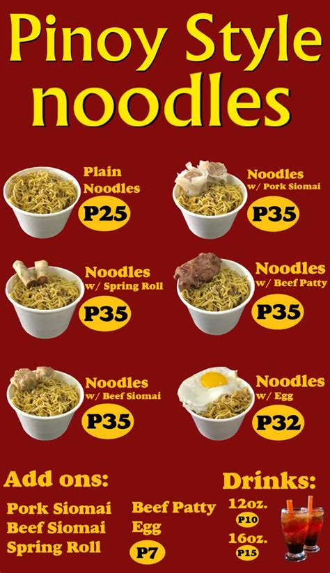 Noodles Franchise Pinoy Style Noodles Food Cart Franchise Business