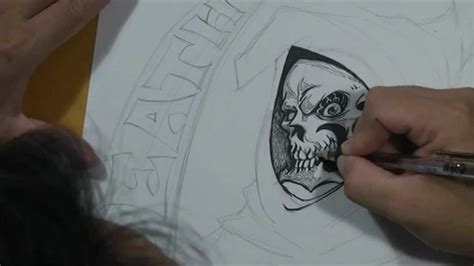 The Grim Reaper Skull Drawing Youtube
