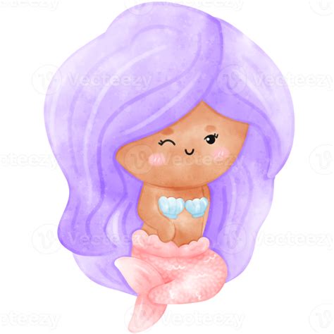Free Cute Mermaid Illustration Mermaid Watercolor Mermaid Mermaid