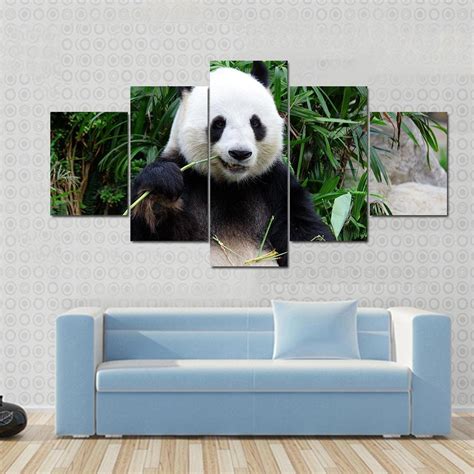 Answers for bamboo eating bear/734435 crossword clue. Giant Panda Bear Eating Bamboo - Animal 5 Panel Canvas Art ...
