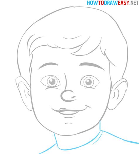 How To Draw A Cartoon Boys Face How To Draw Easy