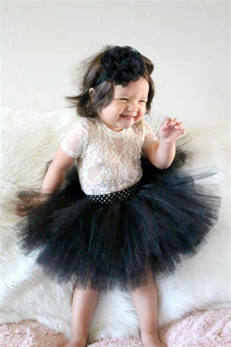 Black Baby Tutu Infant Tulle Skirt Little Girl Tutu Tutu Skirt Kids