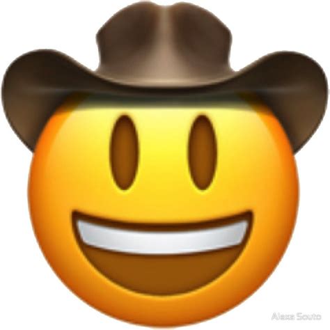 Cowboy Emoji Sticker By Alexa Souto Emoji Stickers Emoji Faces Emoji