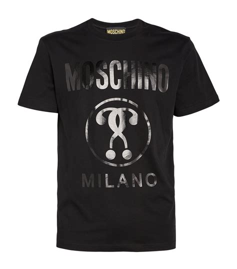 Moschino Black Double Question Mark T Shirt Harrods Uk