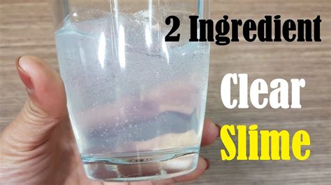 How To Make Crystal Clear Slime With 2 Ingredient Slime With Glue No