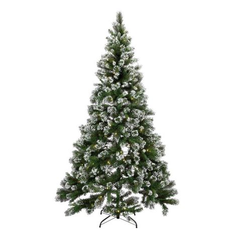 Home 7ft Pre Lit Snow Tipped Christmas Tree Christmas Trees