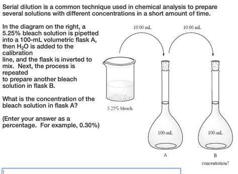 Solved Serial Dilution Is A Common Technique Used In